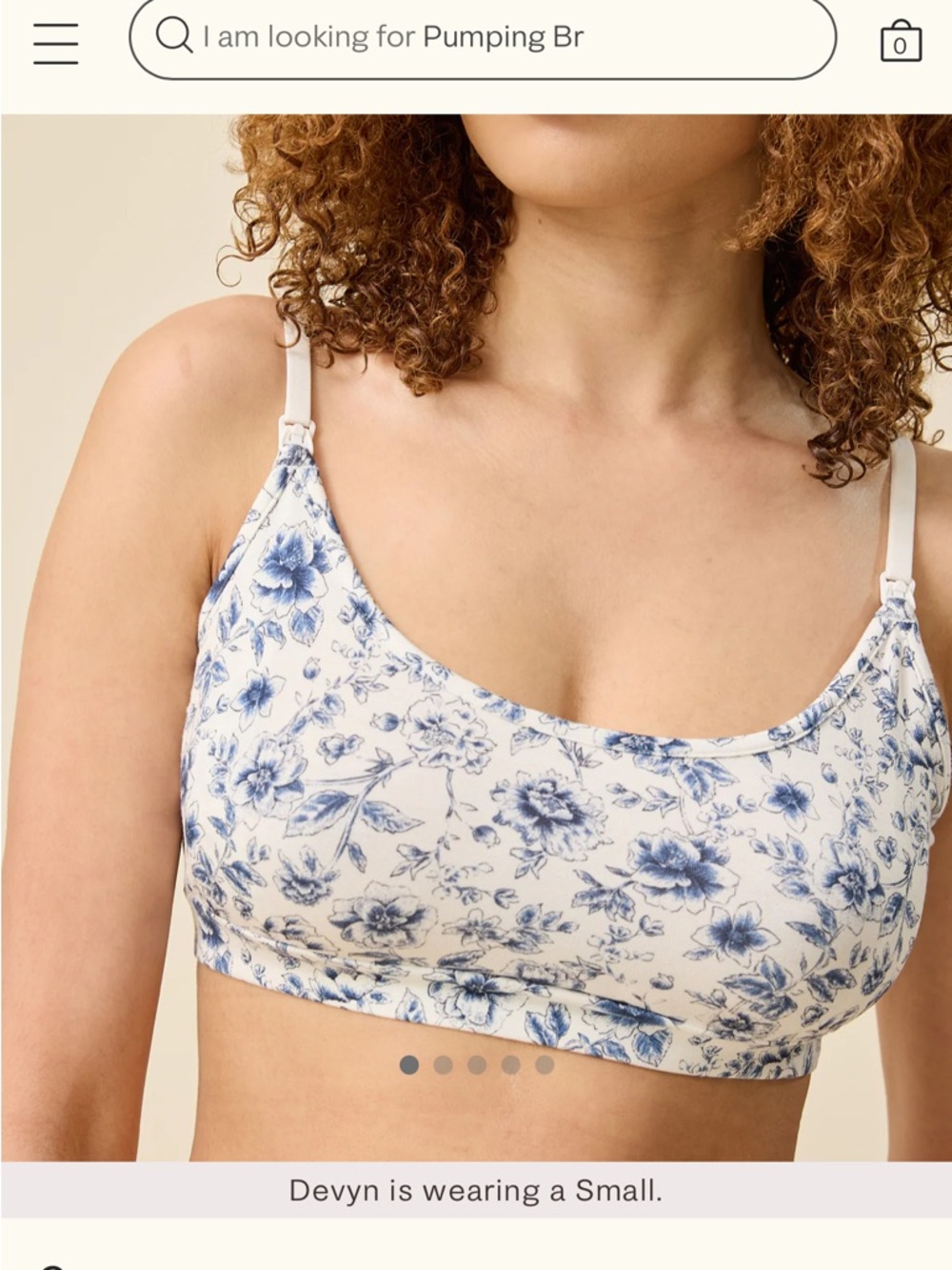 Kindred Bravely Blue Toile Bralette in Blue and White